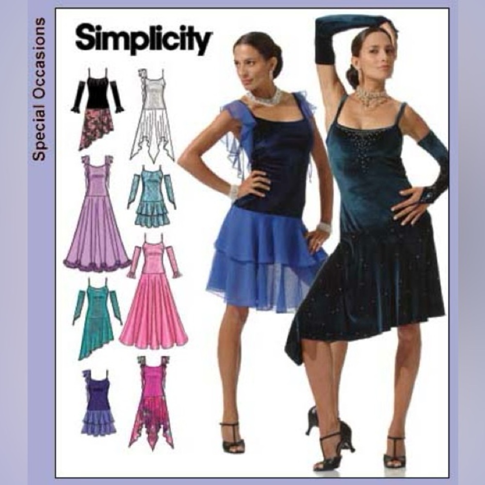 🪡  SIMPLICITY Misses' Dress With Skirt Variations And Knit Bodice 4744